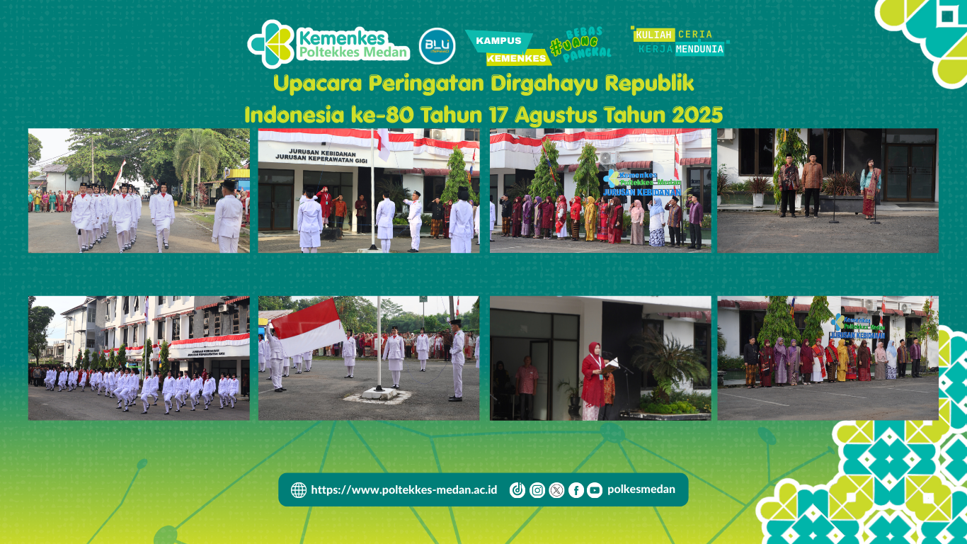 Upacara Peringatan Dirgahayu Republik Indonesia ke-80 di Poltekkes Kemenkes Medan