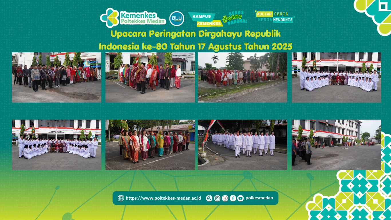 Upacara Peringatan Dirgahayu Republik Indonesia ke-80 di Poltekkes Kemenkes Medan